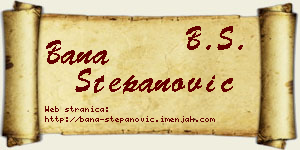 Bana Stepanović vizit kartica